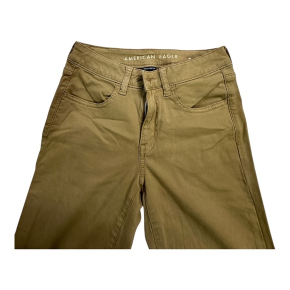 American Eagle Outfitters Womens Khaki Super Stretch Skinny Pants Size 0 Regular - Picture 3 of 10